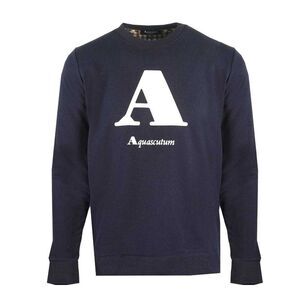 Aquascutum Unisex Adult Logo Sweatshirt / Navy